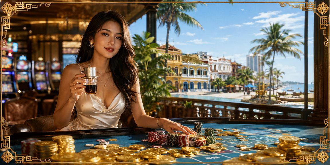 Người chơi tại TP. Hồ Chí Minh trải nghiệm slot game và nhận thưởng khi uống cà phê