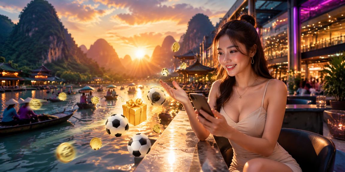 Khung cảnh đặt cược casino và thể thao tại Việt Nam với màn hình hiển thị tỷ lệ kèo trực tiếp